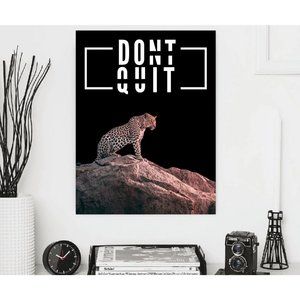Tiger Dont Quit Motivational Wall Art 14x18 framed